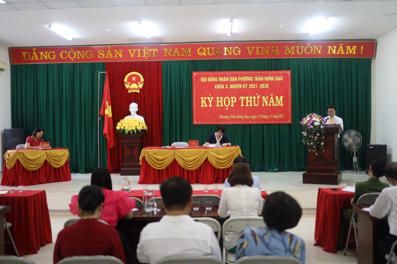 HĐND phường Trần Hưng Đạo tổ chức Kỳ họp chuyên đề khoá X nhiệm kỳ 2021- 2026