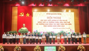 Hội nghị Gặp mặt, biểu dương đội ngũ bí thư chi bộ đồng thời là trưởng thôn, bản, khu phố, trưởng ban công tác mặt trận tiêu biểu tỉnh Quảng Ninh năm 2022