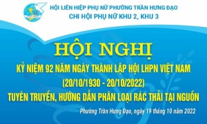 Các chi hội phụ nữ phường Trần Hưng Đạo tổ chức hội nghị tuyên truyền, hướng dẫn phân loại rác thải, nâng cao ý thức bảo vệ môi trường