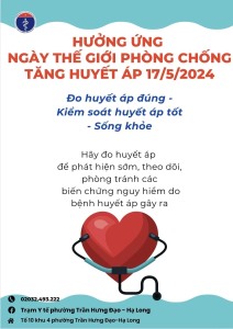 Ngày Thế giới phòng chống tăng huyết áp 17/5/2024